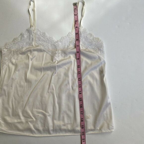 Vintage Diane von Furstenberg Camisole Nylon Lace Ivory Size 32 - Picture 11 of 12